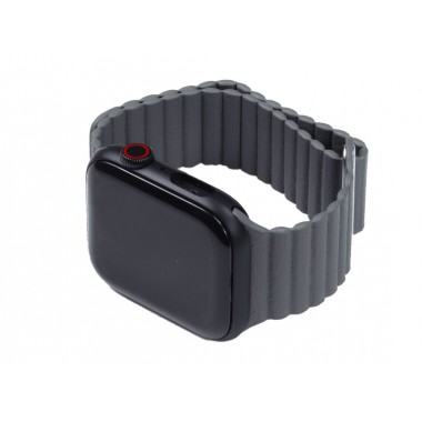Ремешок Magnetic Leather Loop For Apple Watch 38/40/41 mm Grey