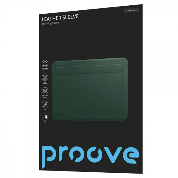 Чохол Proove Leather Sleeve MacBook Air/Pro 13"/13,3"/13,6"/14,2" Green