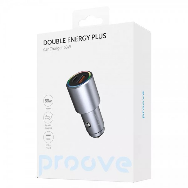 АЗУ Proove Double Energy Plus 53W (USB+Type-C)