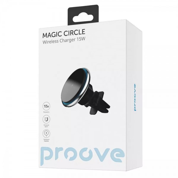 Автотримач із бездротовою зарядкою Proove Magic Circle 15W