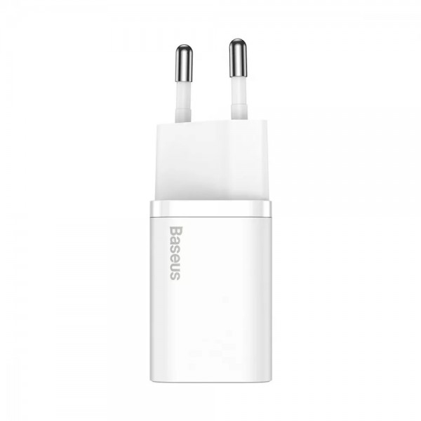 СЗУ Baseus Super Silicone PD Charger 20W (1Type-C) White