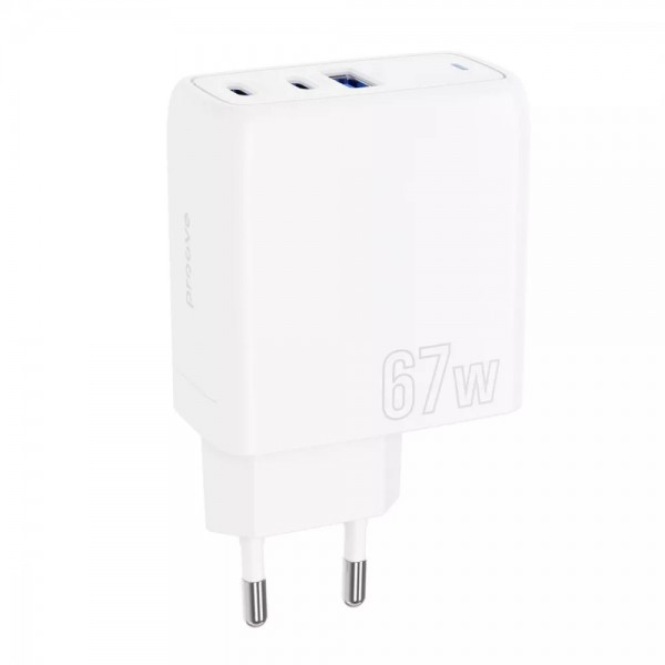 СЗУ Proove Shot GaN 67W (2Type-C+USB) White