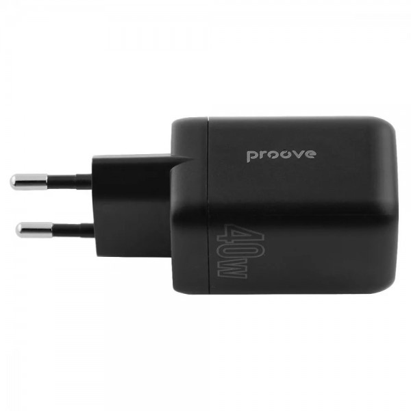 СЗУ Proove Silicone Power 40W (Type-C+Type-C) Black