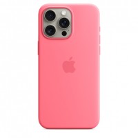 Чехол Silicone case for iPhone 15 Pro with MagSafe Pink