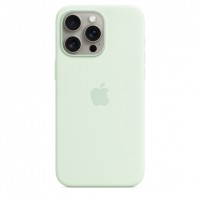 Чехол Silicone case for iPhone 15 Pro with MagSafe Soft Mint