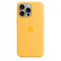 Чехол Silicone case for iPhone 15 Pro with MagSafe Sunshine