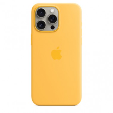 Чехол Silicone case for iPhone 15 Pro with MagSafe Sunshine