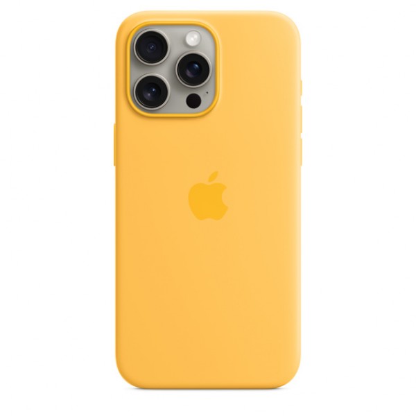 Чохол Silicone case for iPhone 15 Pro with MagSafe Sunshine