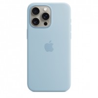 Чехол Silicone case for iPhone 15 Pro Max with MagSafe Light Blue