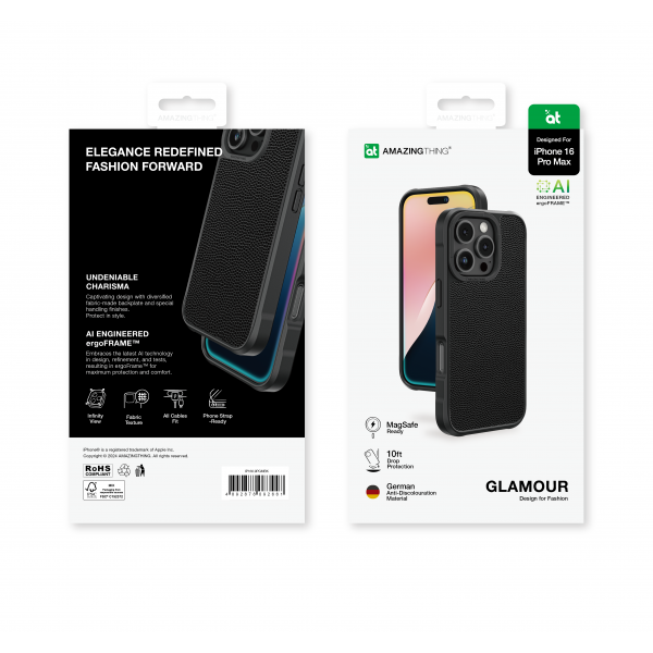 Чехол AmazingThing Glamour Case for iPhone 16 Pro with MagSafe Black