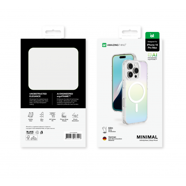 Чохол AmazingThing Minimal Case для iPhone 16 Pro with MagSafe Rainbow