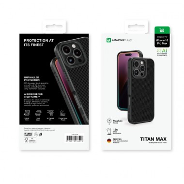 Чохол AmazingThing Titan Max (600D) Case for iPhone 16 Pro with MagSafe Black