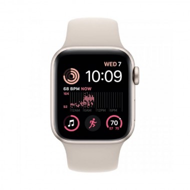 New Apple Watch SE 2 GPS 44mm Starlight Aluminum Case w. Starlight Sport Band (MNJX3) OPENBOX