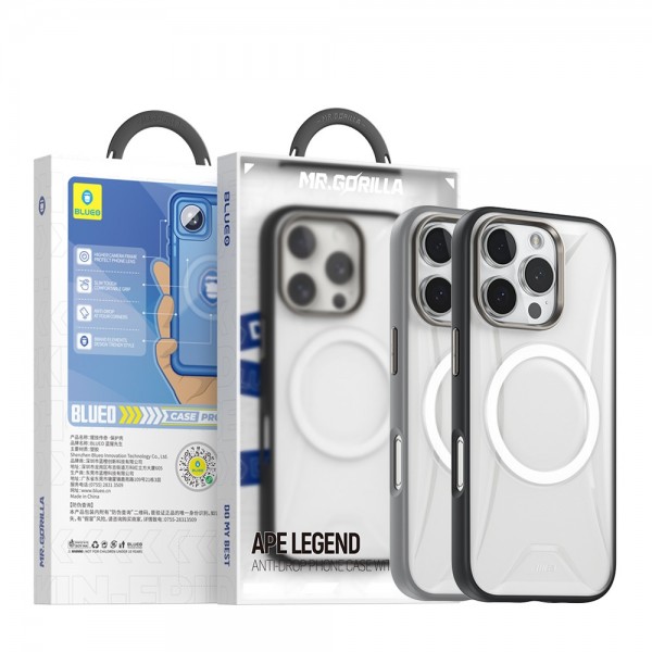 Чохол Blueo Ape Legend Anti-Drop Case для iPhone 16 Pro with MagSafe Grey