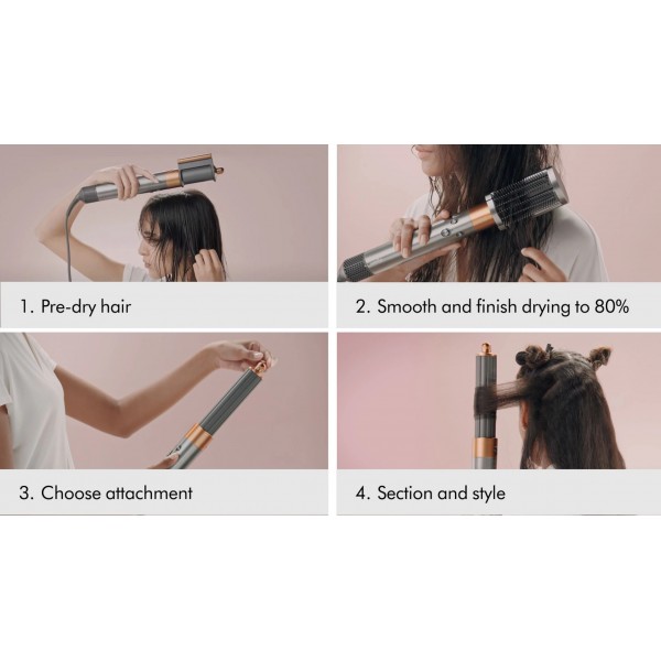 Стайлер для довгого волосся Dyson Airwrap Long Volumise - Strawberry Bronze/Blush Pink (581840-01) EU