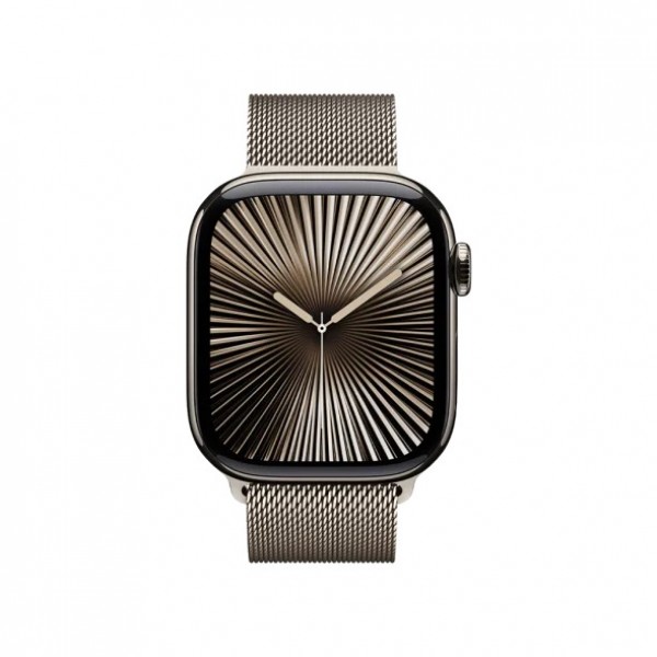 Нові Apple Watch Series 10 GPS + Cellular 46mm Natural Titanium Case з Natural Milanese Loop - S/M (MC7Q4)