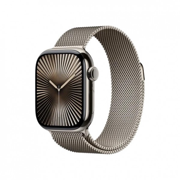 Нові Apple Watch Series 10 GPS + Cellular 46mm Natural Titanium Case з Natural Milanese Loop - S/M (MC7Q4)