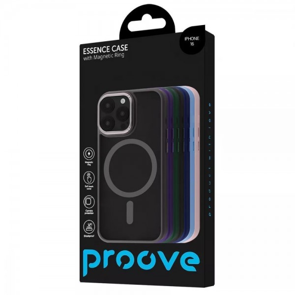 Чохол Proove Essence Case with Magnetic Ring iPhone 16 Black