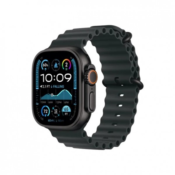 Новий Apple Watch Ultra 2 GPS + Cellular 49mm Black Titanium Case w. Black Ocean Band (MX4P3)