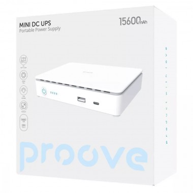 Портативне джерело безперебійного живлення Proove Mini DC UPS 15600mAh White