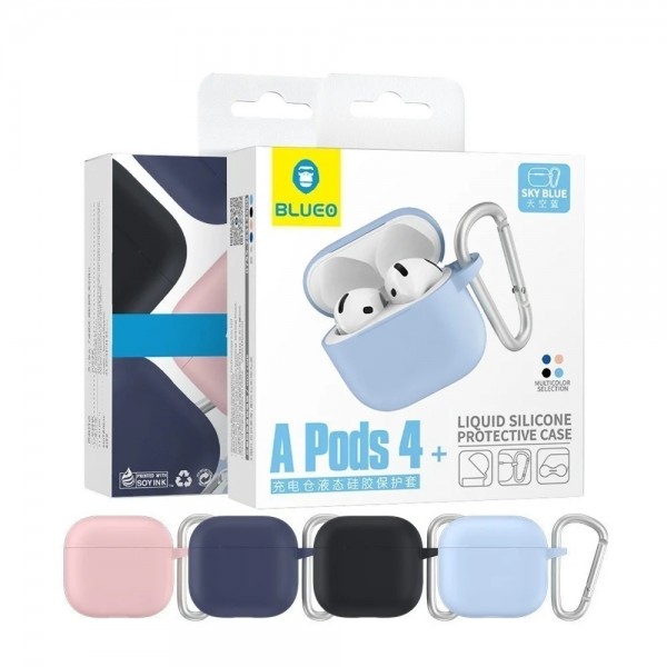 Чохол Blueo Airpods 4 Liquid Silicone Case Dark Blue