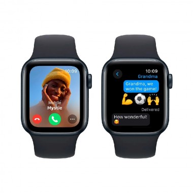 Apple Watch SE 2 2024 40mm GPS Midnight Aluminium Case w. Midnight Sport Band S/M MXE73