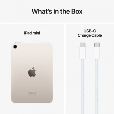 New Apple iPad mini 7 8.3" 2024 Wi-Fi 128GB Starlight (MXN83)
