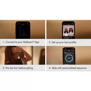 Стайлер для прямых и волнистых волос Dyson HS08 Airwrap i.d. Long Styler Straight+Wavy Ceramic Patina/Topaz (533598-01) EU