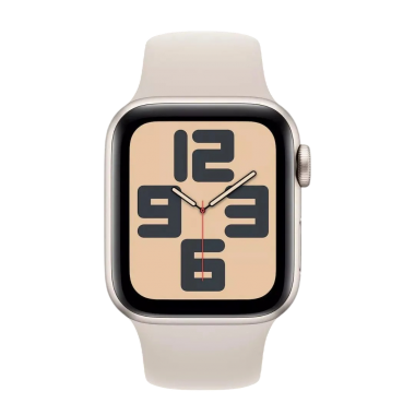 Apple Watch SE 2 2024 44mm GPS Starlight Case with Starlight Band M/L MXEV3