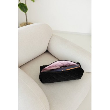 Косметичка MyCream Big для Dyson Airstrait чорна з клітинкою