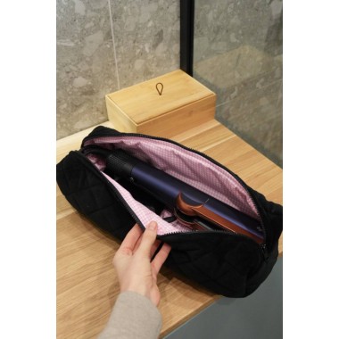 Косметичка MyCream Big для Dyson Airstrait чорна з клітинкою