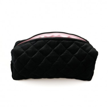Косметичка MyCream Big для Dyson чорна з рожевою кліткою