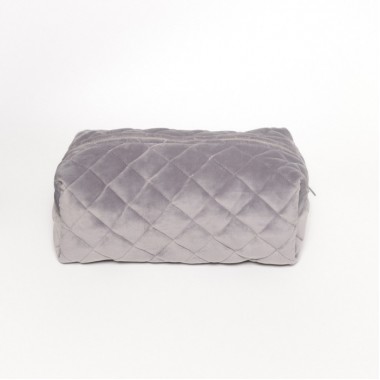 Косметичка MyCream Big для Dyson з відділеннями для насадок сіра з рожевою клітинкою