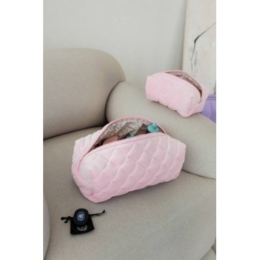 Косметичка MyCream Big для Dyson з відділеннями рожева з квіточкою