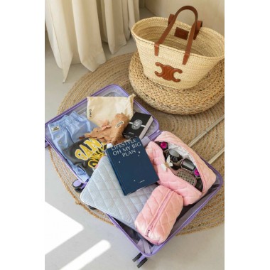 Косметичка MyCream Big для Dyson з відділеннями рожева з квіточкою