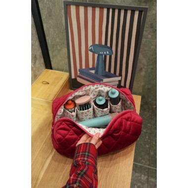 Косметичка MyCream Big для Dyson з відділеннями фуксія з квіточкою