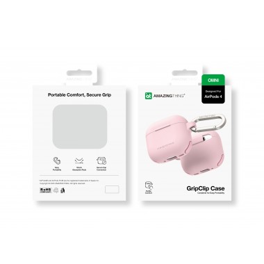 Чехол AmazingThing Omni GripClip Case for Airpods 4 Pink