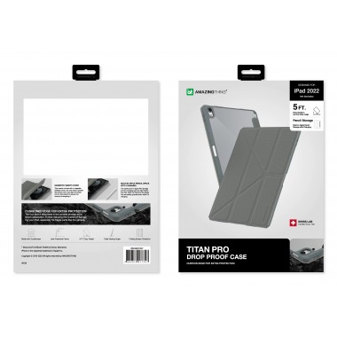 Чехол Amazing Thing Titan Pro Folio Case For iPad 10.9" Grey