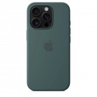 Чехол Silicone Case for iPhone 16 Pro Max with MagSafe Lake Green