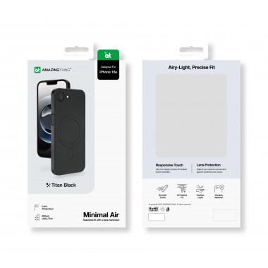 Чохол AmazingThing Minimal Air Case для iPhone 16e with Magnet Black