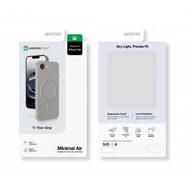 Чохол AmazingThing Minimal Air Case для iPhone 16e with Magnet Gray