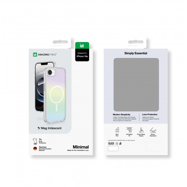 Чохол AmazingThing Minimal Mag Case для iPhone 16e with Magnet Rainbow