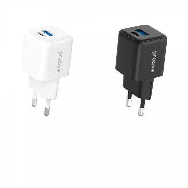 СЗУ Proove Pocket GaN Plus 25W (Type-C+USB) black