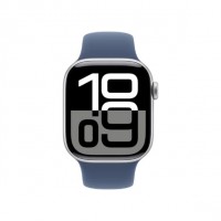 New Apple Watch Series 10 GPS + Cellular 42mm Silver Aluminium Case with Denim Sport Band - S/M (MWX33) (2)