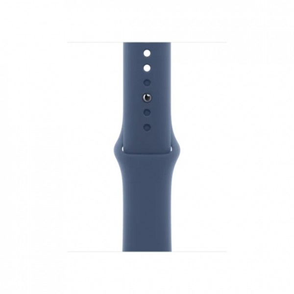 New Apple Watch Series 10 GPS + Cellular 42mm Silver Aluminium Case with Denim Sport Band - S/M (MWX33) (2)