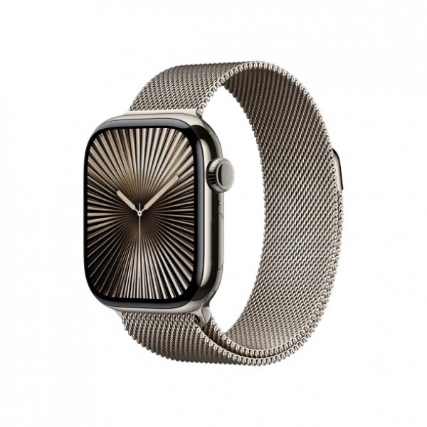 Нові Apple Watch Series 10 GPS + Cellular 46mm Natural Titanium Case з Natural Milanese Loop - M/L (MWYC3) (2)