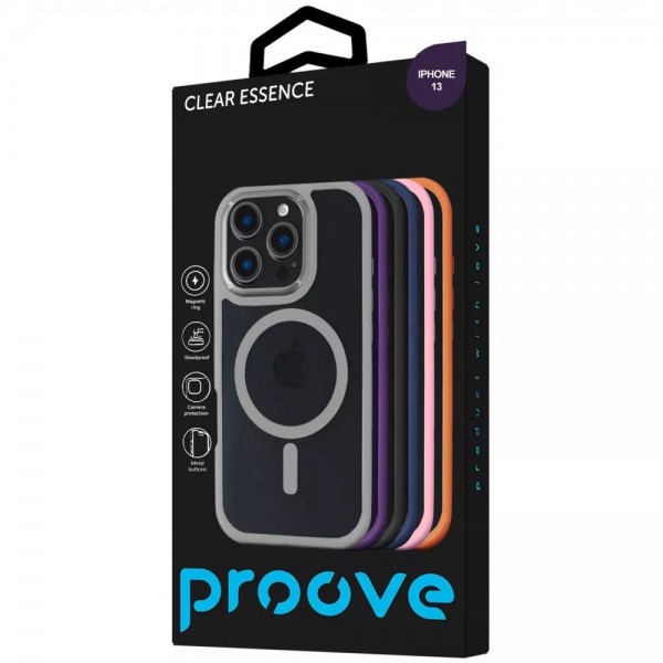 Чохол Proove Clear Essence Case with Magnetic Ring iPhone 13 Pink