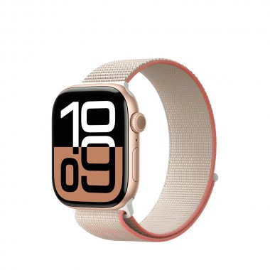 Blueo Woven Nylon Sport Band for Apple Watch 42/44/45/46/49 mm Sand Pink