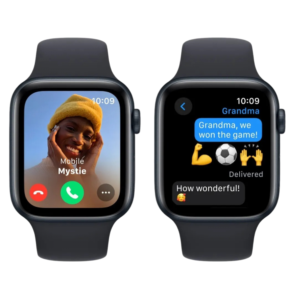 Apple Watch SE 2 2024 44mm GPS Midnight Aluminium Case w. Midnight Sport Band - S/M MXEJ3