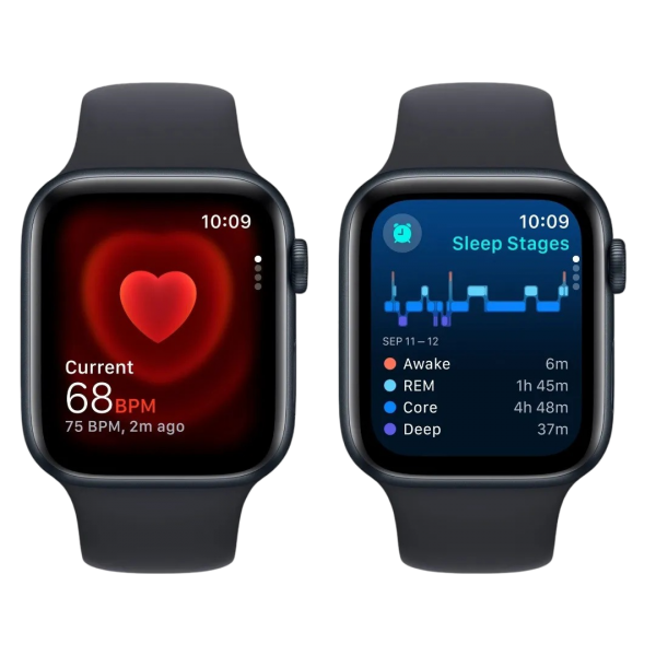Apple Watch SE 2 2024 40mm GPS Silver Case with Denim Sport Band S/M MXEC3